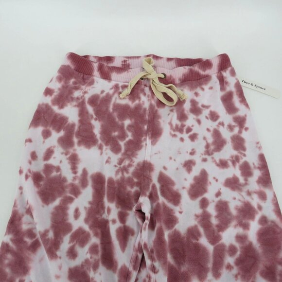 Theo & Spence Tie-Dye Lounge Pants Small Pink White NWT $64 - Picture 3 of 4